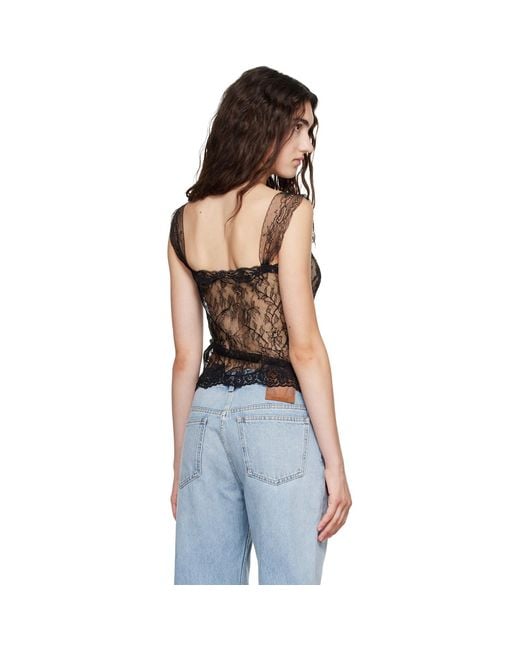 Valentino Blue Lace Tank Top