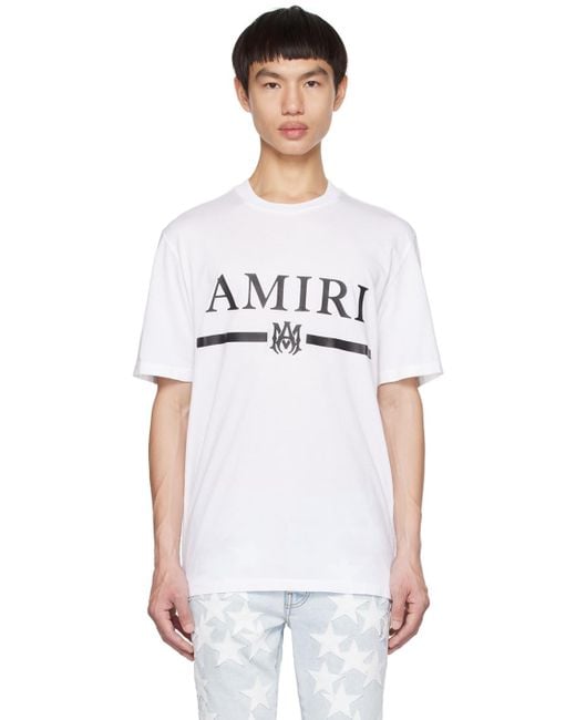 メンズ Amiri ホワイト M.a. Tシャツ Black