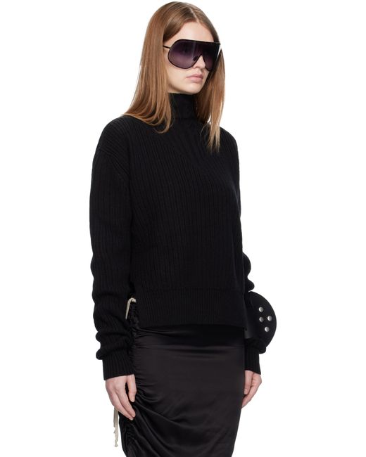 Rick Owens Black Concordians Fisherman Turtleneck