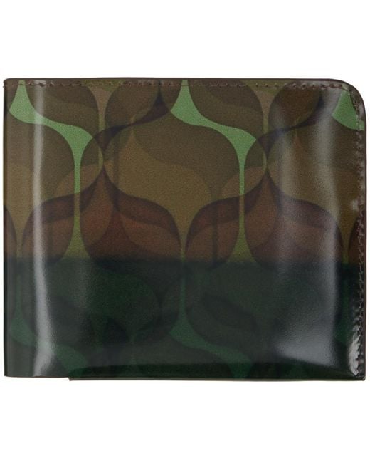 Dries Van Noten Green Multicolor Leather Wallet for men