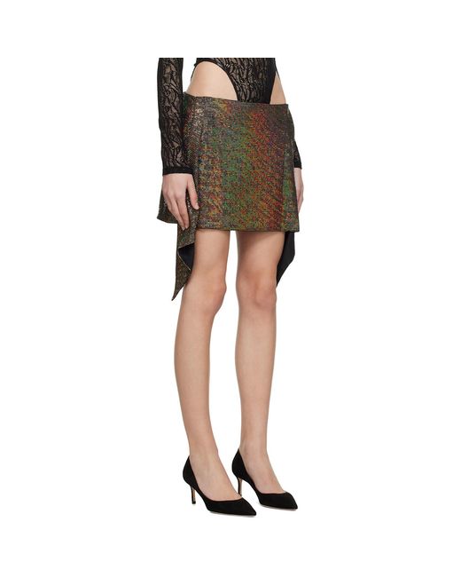 Puppets and Puppets Black Asymmetric Miniskirt