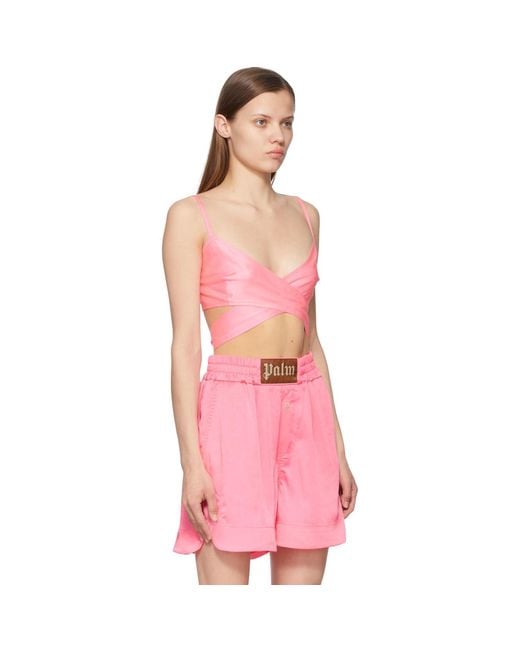 Palm Angels Pink Polyester Top