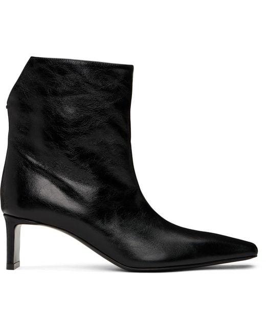 Khaite Black Ona Ankle Boots
