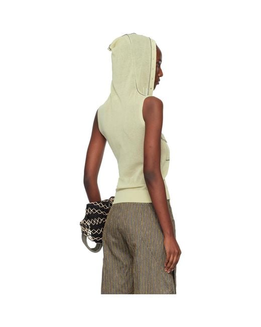 Kiko Kostadinov Green Kreiner Knit Rollneck Tank Top