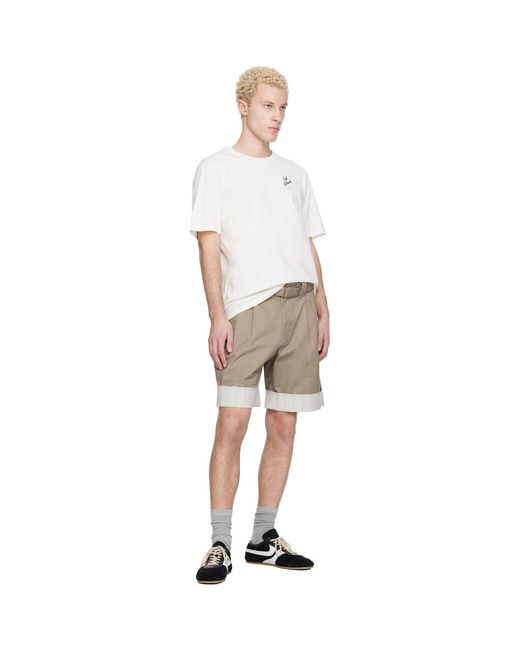 Maison Kitsuné White Off- 'Café Kitsuné' Relax T-Shirt for men