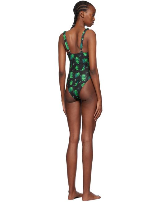 Chopova Lowena Black Green Suski Swimsuit