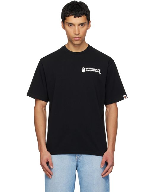 A Bathing Ape Black Logo Relaxed Fit #2 T-Shirt for men