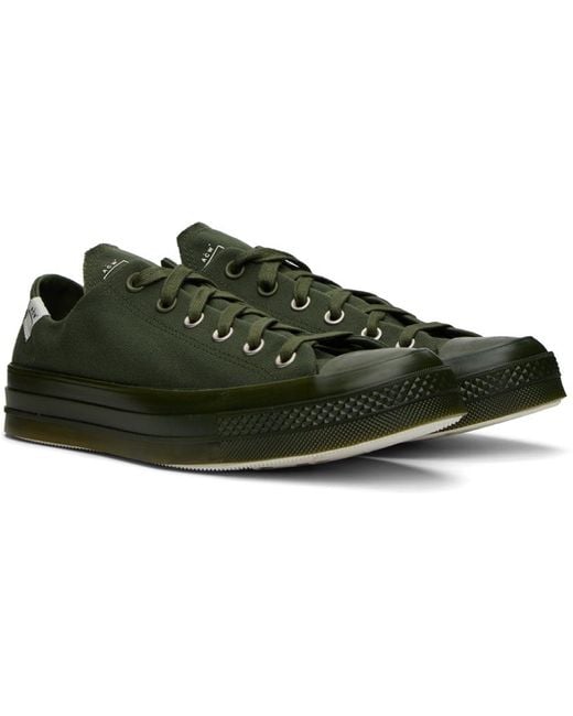 A_COLD_WALL* Black * Green Converse Edition Chuck 70 Sneakers for men