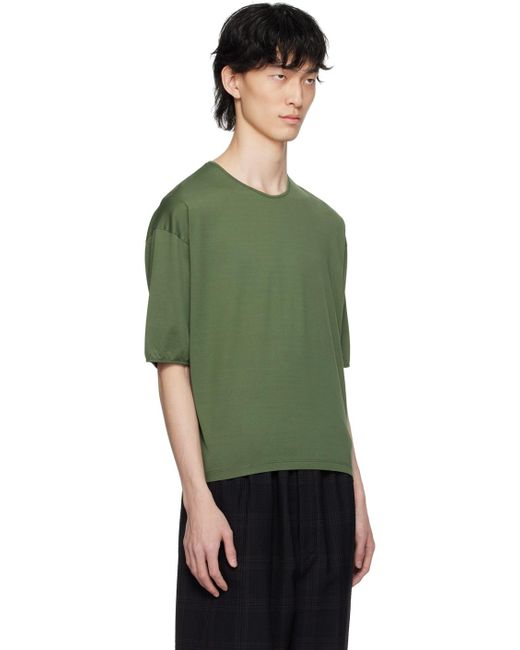 Lemaire Green Relaxed T-Shirt for men