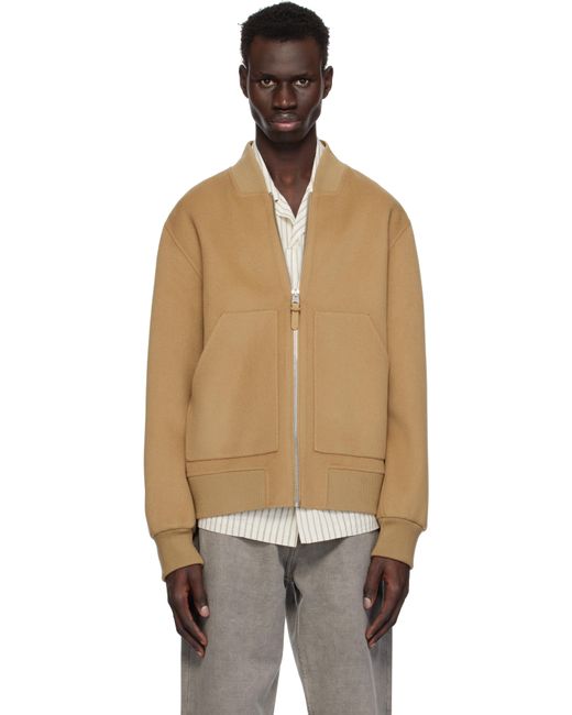 Mackage Black Tan Emilio Bomber Jacket for men