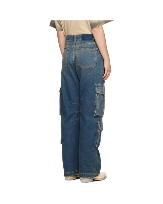 Golden Goose Deluxe Brand Blue En Goose Distressed Finish Jeans