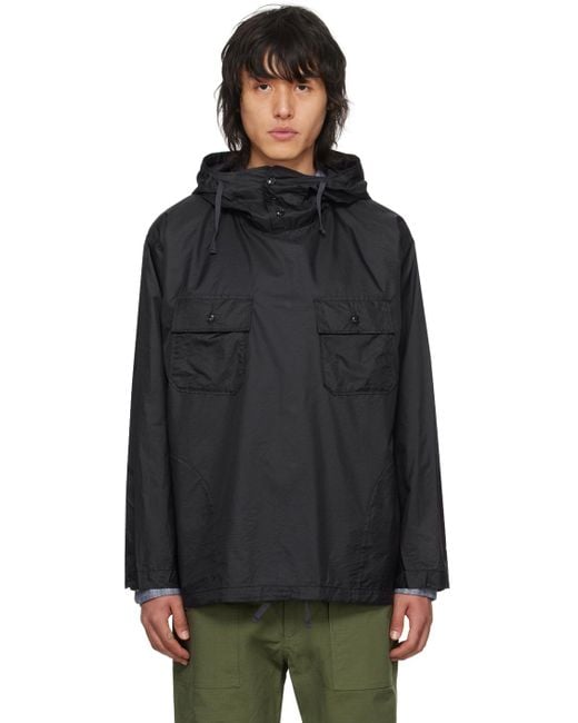 Mens black cagoule best sale