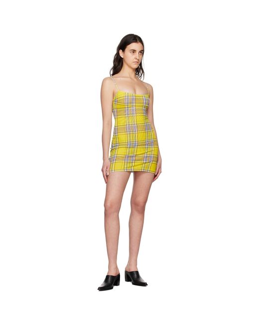 Miaou Black Yellow Anya Minidress