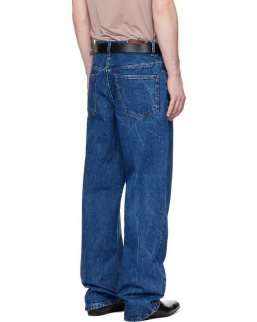 Dries Van Noten Blue Indigo Loose Fit Jeans for men