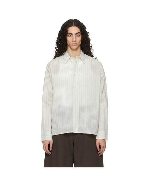 Studio Nicholson White Off- Hal Shirt for men