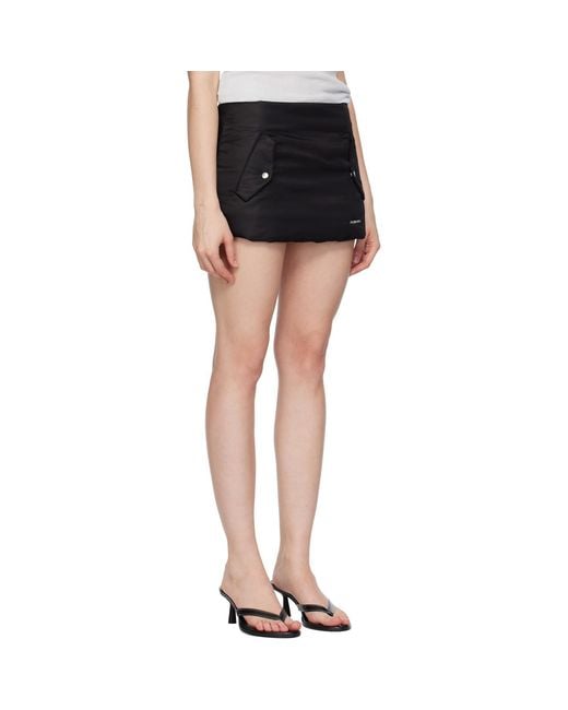 we11done Black Padded Miniskirt