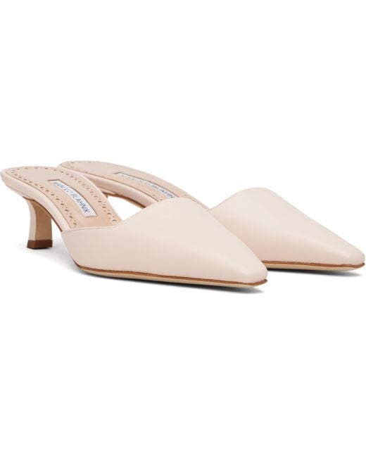 Manolo Blahnik Black Moiramu Mules