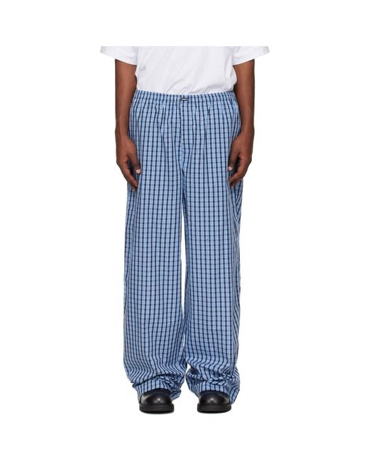 Vetements Blue Pyjama Pants for men