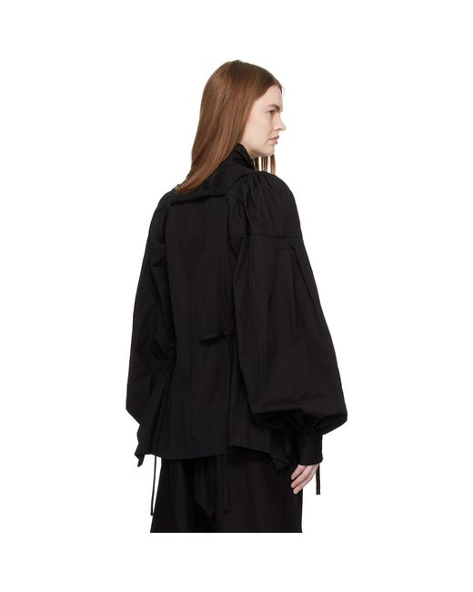 Yohji Yamamoto Black Broad Combination Shirt
