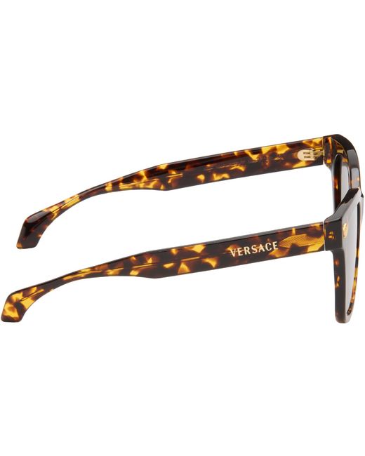Versace Brown Medusa Wide Sunglasses