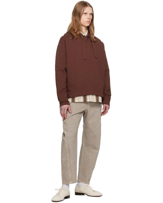 Lemaire Natural Taupe Twisted Jeans for men