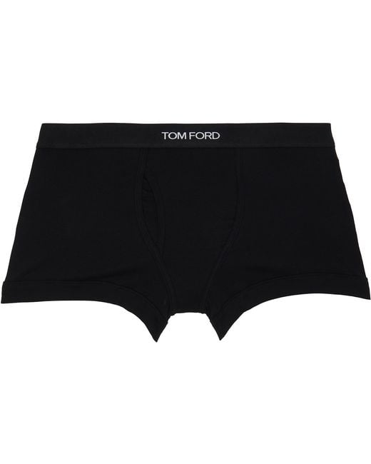 Tom Ford Black Two-Pack Cotton Boxer Briefs for men