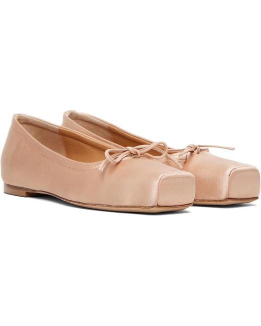 Aeyde Black Gabriella Satin Ballerina Flats