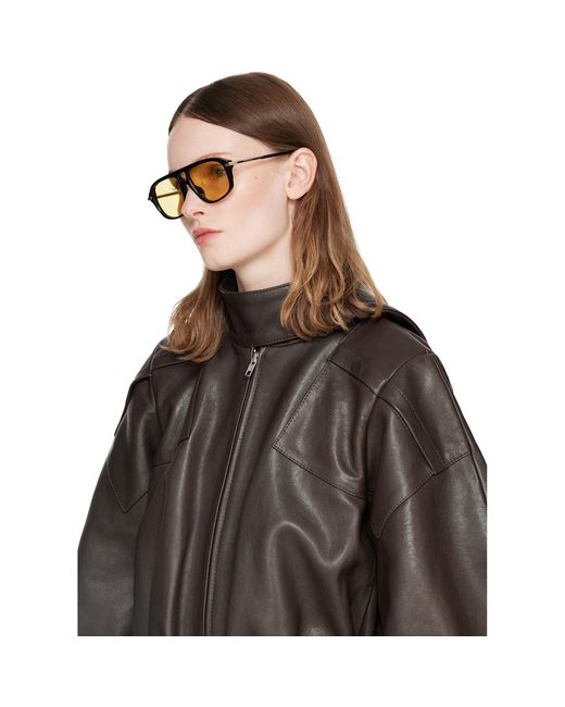 Givenchy Brown Gv One Aviator Sunglasses