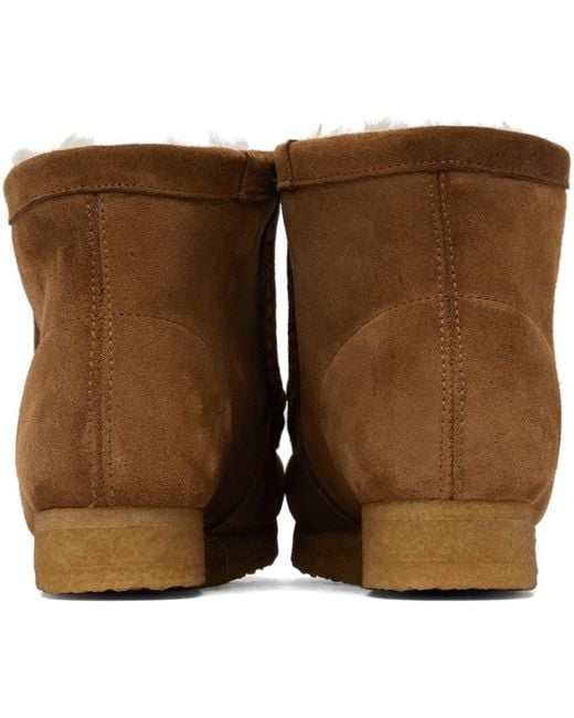 Clarks タン ワラビー ハイ ブーツ Brown