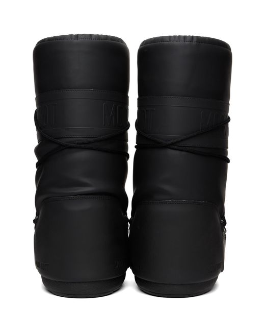 Moon Boot Black Icon Rubber Boots for men