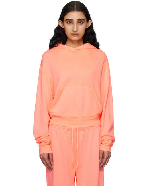 Pull à capuche - modal french terry Skims en coloris Orange