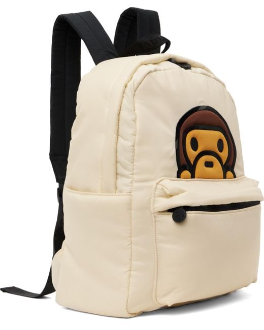 A Bathing Ape Black Off- Baby Milo Medium Backpack for men