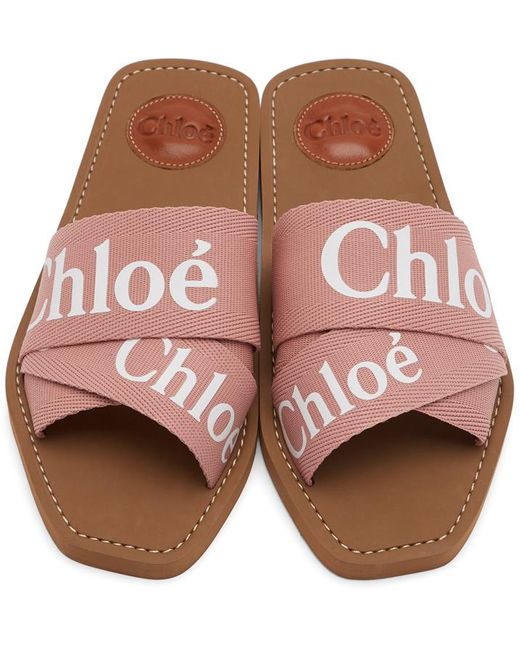 pink chloe slides