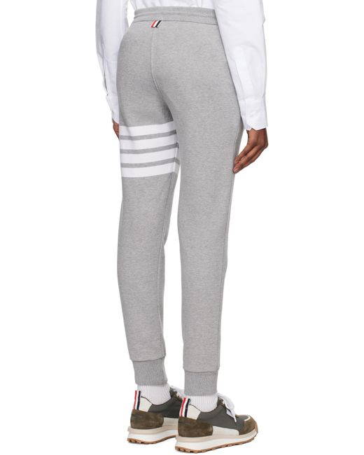 Thom Browne White Classic Loopback 4-Bar Sweatpants