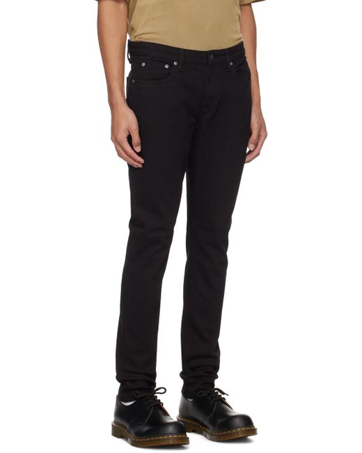 Jean skinny lin noir Nudie Jeans pour homme en coloris Black