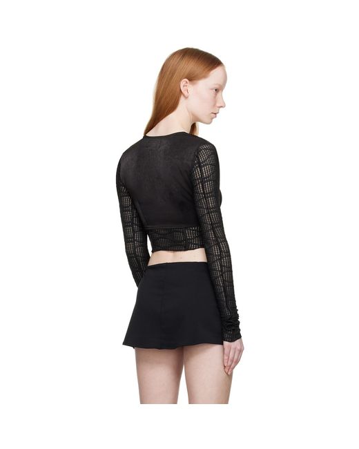 GUIZIO Black Archangel Swirl Long Sleeve T-Shirt
