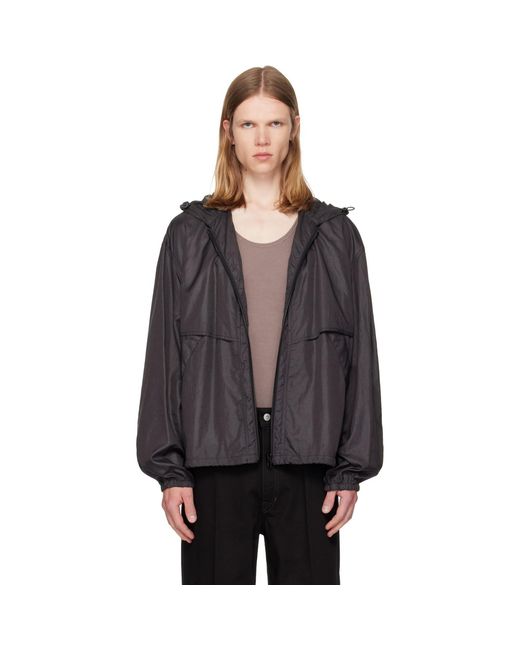 Lemaire Gray Windbreaker Jacket for men