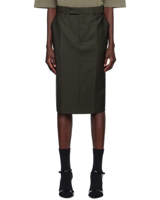 Martine Rose Black Jockstrap Midi Skirt
