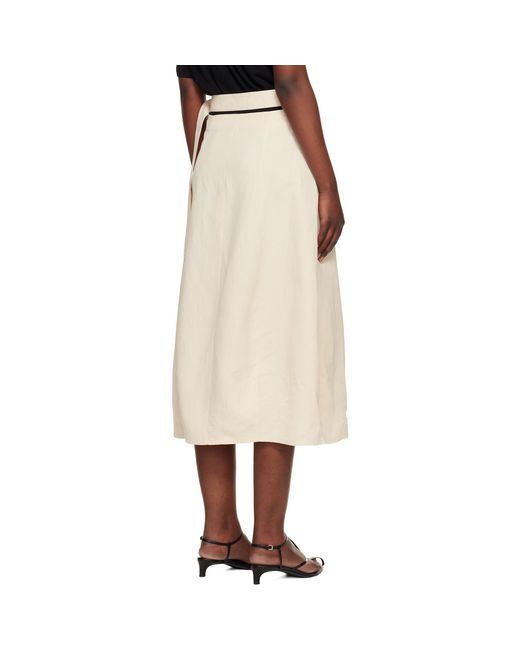 Studio Nicholson Natural Orcha Midi Skirt