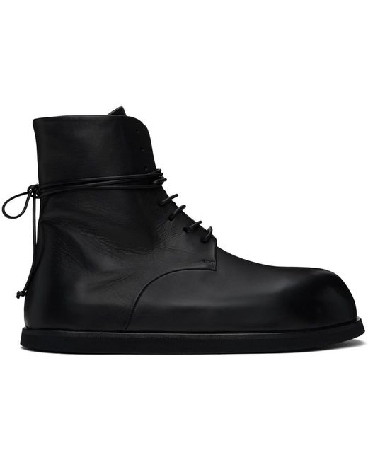 Marsèll Black Gigante Lace Up Ankle Boots for men