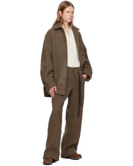 Song For The Mute Brown Wide-Leg Trousers for men