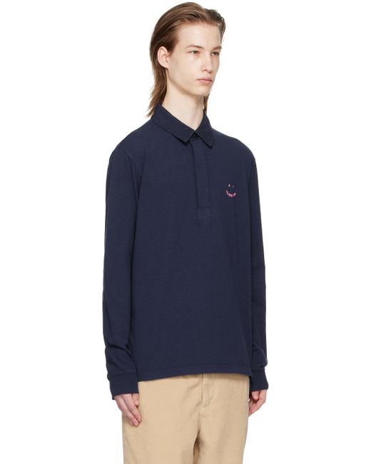 PS by Paul Smith Blue Navy Happy Polo for men