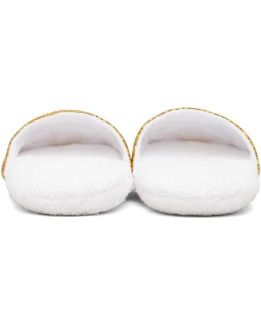 Versace Black 'I Heart Baroque' Slippers for men