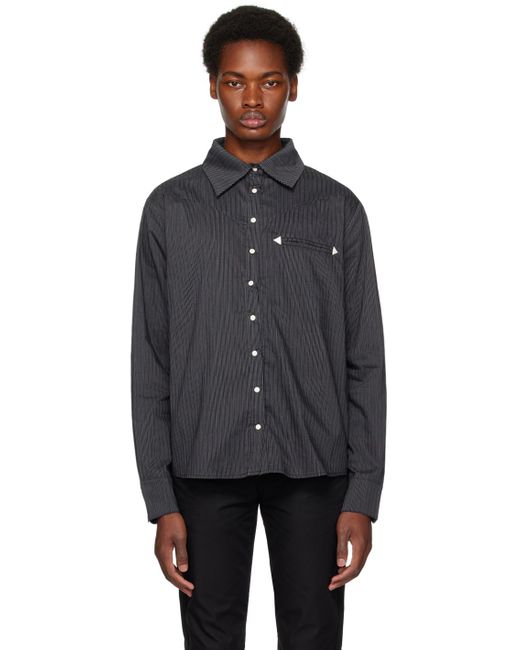 Youths in Balaclava Black Striped Shirt for men