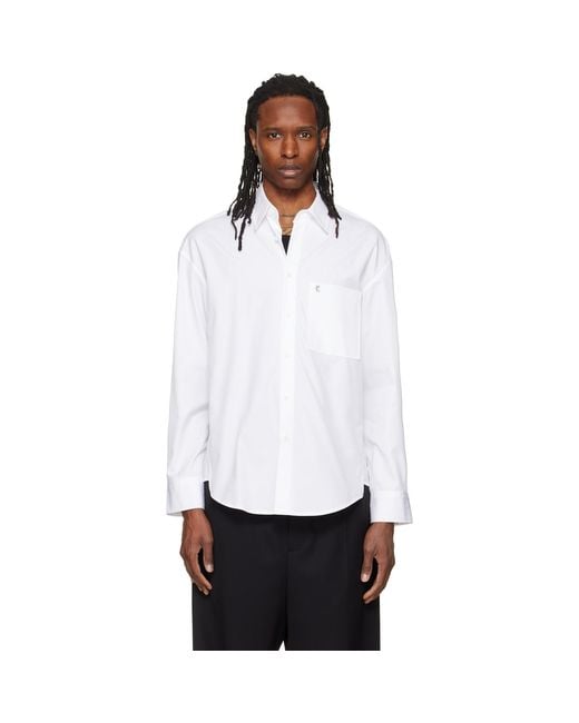 Wooyoungmi White Regular Fit Cotton Shirt for men
