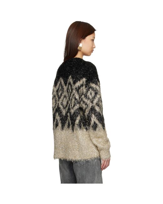 Acne Black Metallic Knit Sweater