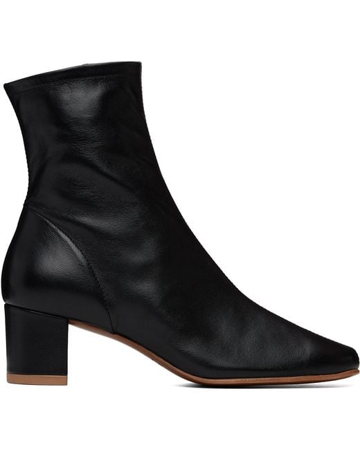 By Far Black Sofia Leather Ankle Boots