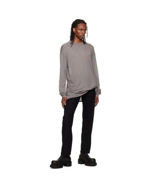 Rick Owens Gray Tower Rick S Jumbo L/S T-Shirt for men
