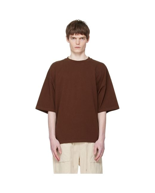 Entire studios Brown Heavy Boxy T-Shirt for men