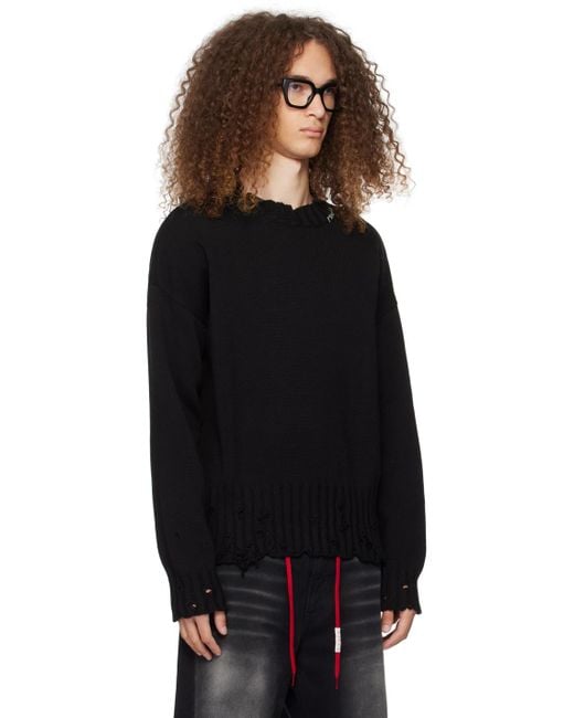 Marni Black Twisted Sweater for men